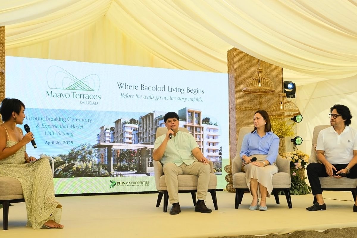 Discussion behind the Maayo Terraces residential development’s Bacolod-inspired design