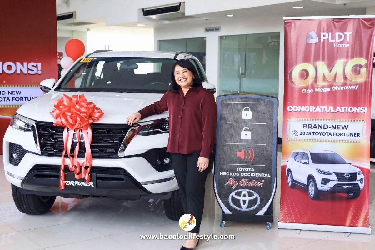 Andrea Sartorio - PLDT Home One Mega Giveaway grand winner of brand-new Toyota Fortuner