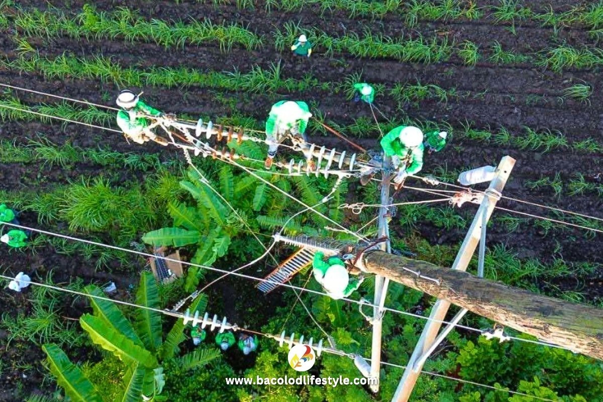 Negros Power Linemen working on the Silay-Bacolod sub-transmission line