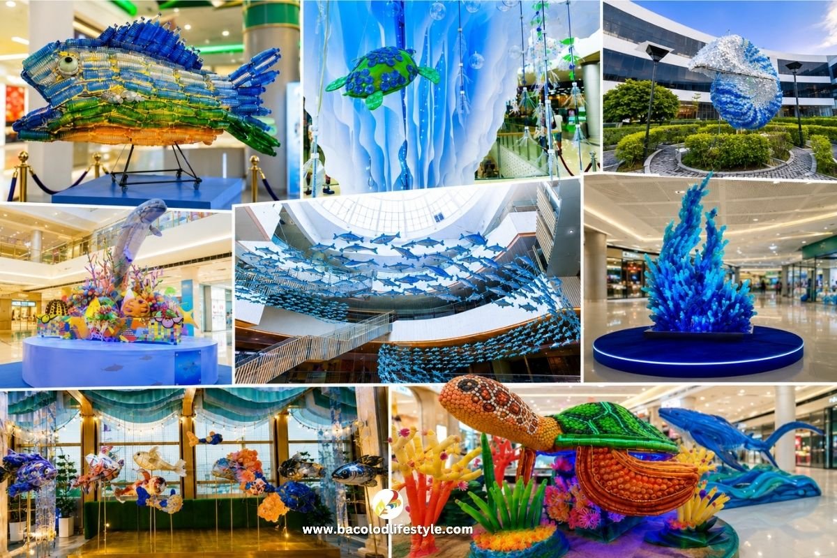 SM Supermalls&rsquo; Art from 40,000 Plastic Bottles